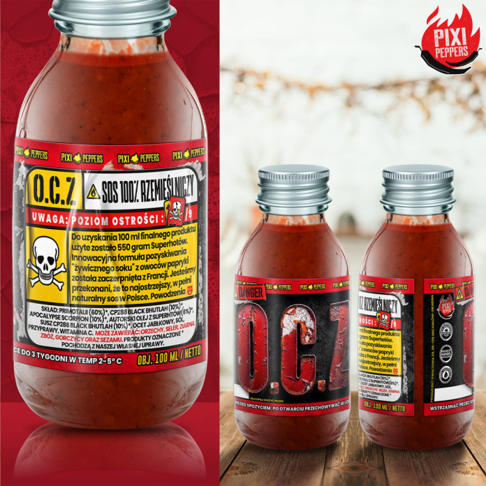 ostry sos chili O.C.Z Pixi Peppers ekstremalny